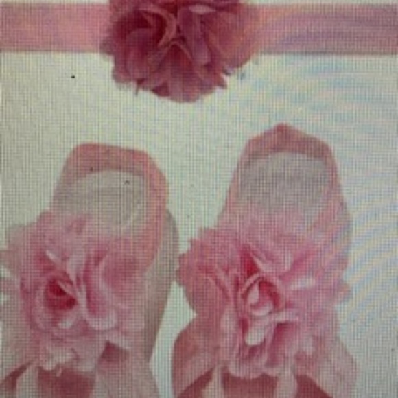 3 pc infant barefoot sandal and headband set - Picture 1 of 2